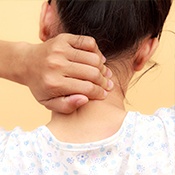 woman with neck pain