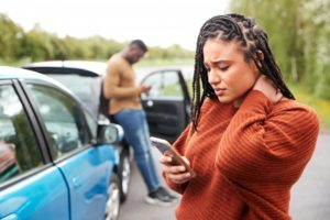 woman with neck pain after a car accident